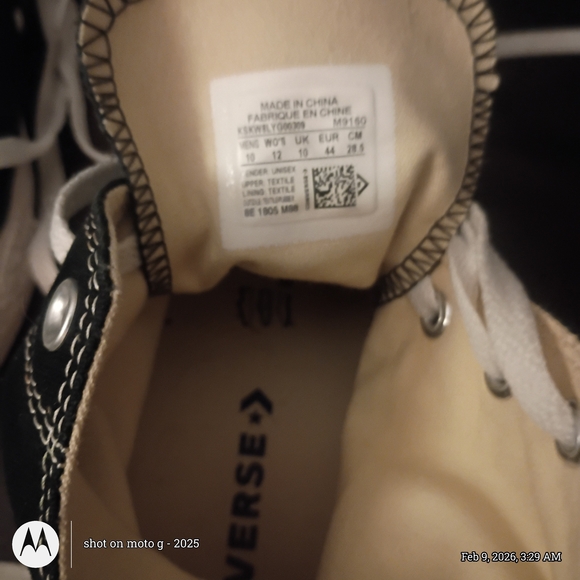 Converse Classic Black and White High-Tops ..Chuck Taylor Size 10 - Picture 3 of 6